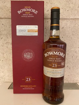Bowmore 1989 23 Years Whisky Port Cask Bottled in 2013 Cask Strength -50.8%abv Single Malt Whisky 